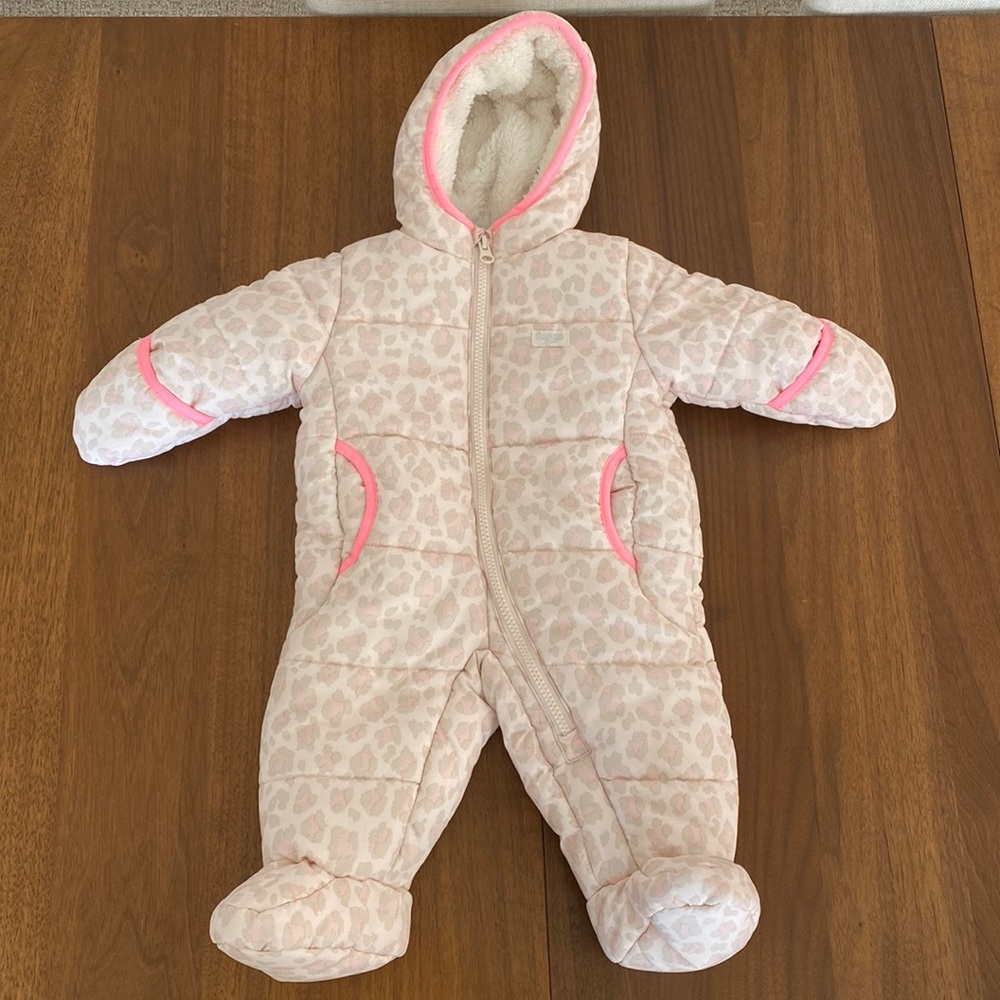 OshKosh Leopard Print Baby Snowsuit with Hood